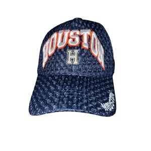 Houston Embroidered Blue Mesh Cap Adjustable Unisex Hat